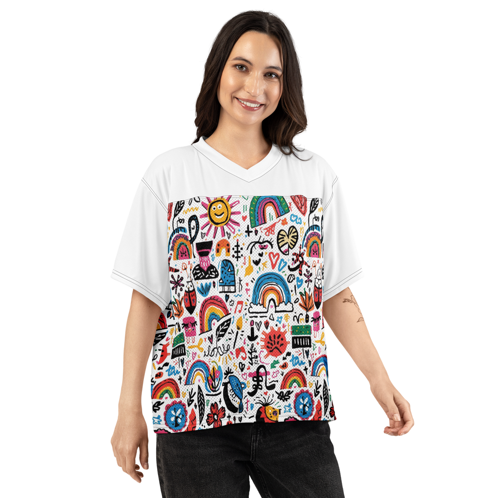 DOODLE Boxy football jersey