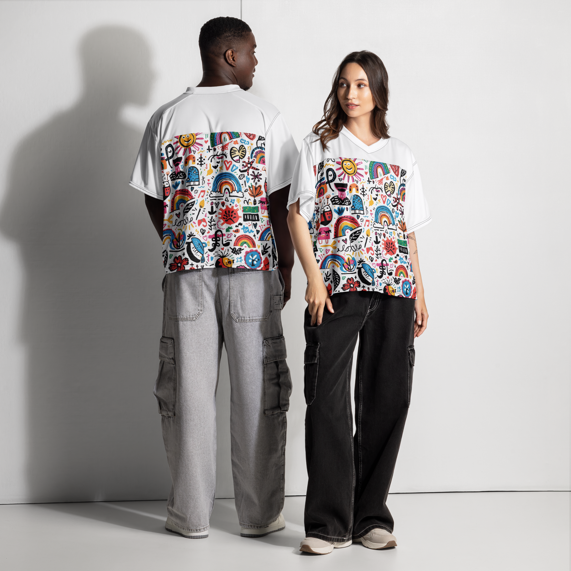 DOODLE Boxy football jersey